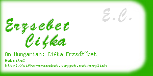 erzsebet cifka business card